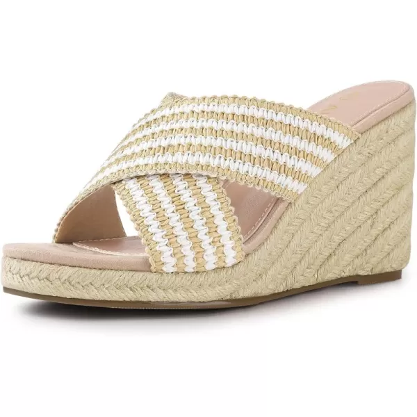 Allegra K Women's Espadrilles Wedges Slide Wedge Sandals