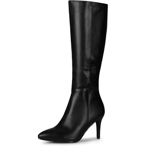 Allegra K Women's High Heels Pointed Toe Stiletto Heel Knee High Boots