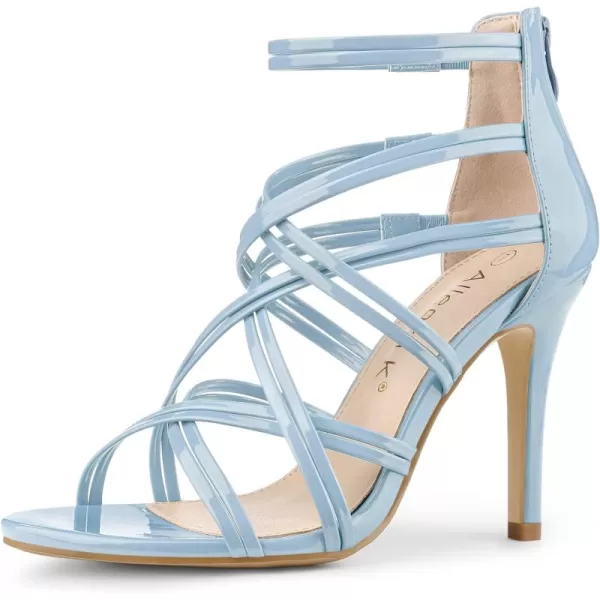 Allegra K Women's Open Toe Strappy Stiletto Heel Lace Up Sandals