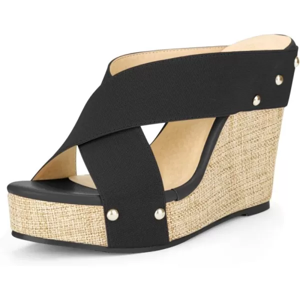 Allegra K Women's Platform Slide Wedge Sandals