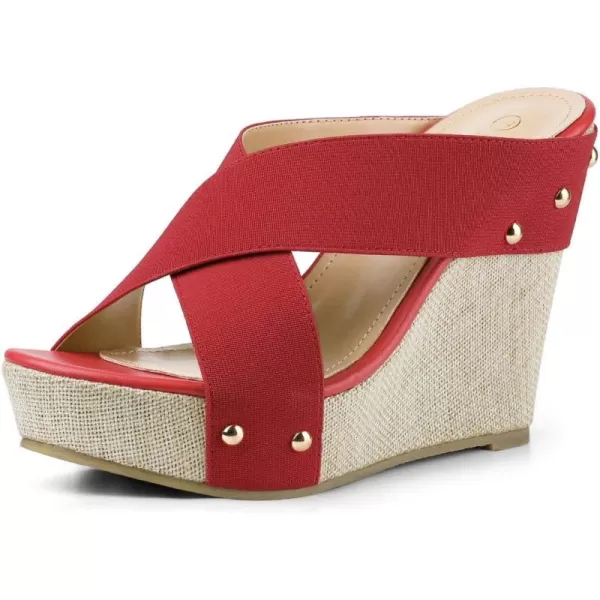 Allegra K Women's Platform Slide Wedge Sandals