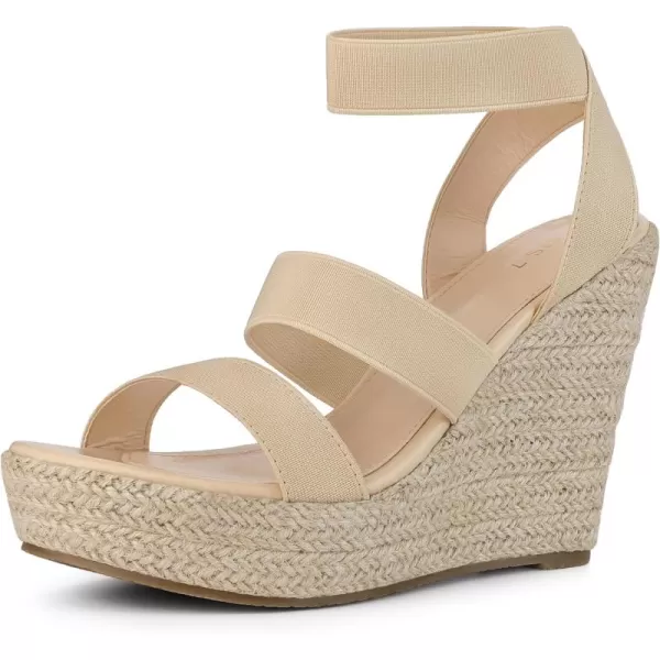 Allegra K Women's Platform Slingback Ankle Strap Espadrille Wedges Heel Sandals