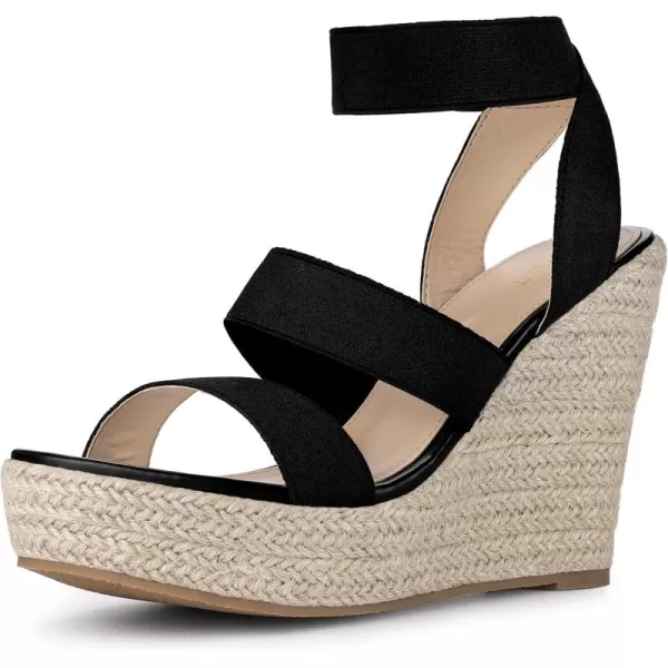 Allegra K Women's Platform Slingback Ankle Strap Espadrille Wedges Heel Sandals