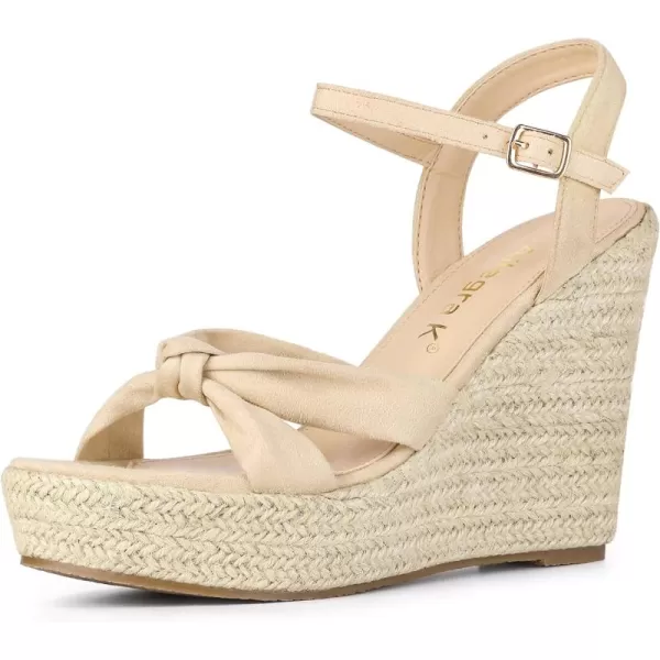 Allegra K Women's Platform Slingback Espadrille Wedge Heel Sandals