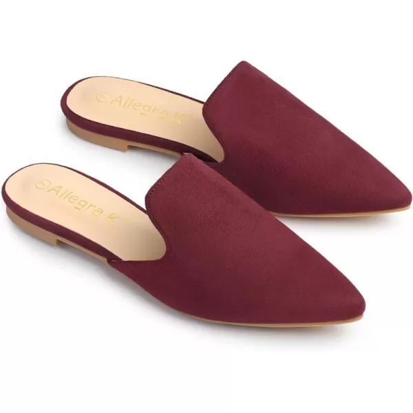 Allegra K Women's Pointed Toe Flat Slides Mules