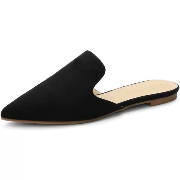 Allegra K Women's Pointed Toe Flat Slides Mules