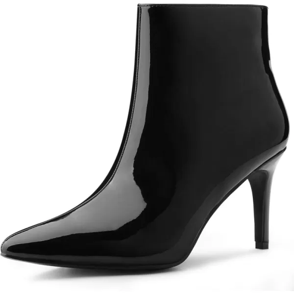 Allegra K Women's Pointed Toe Stiletto Heel Ankle Heeled Boots