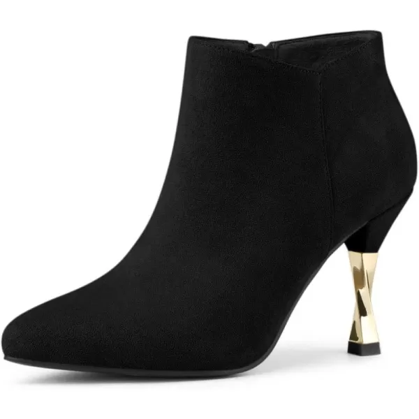 Allegra K Women's Pointed Toe Stiletto High Heels Ankle Boots