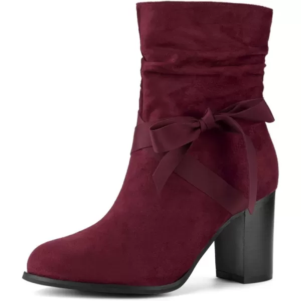 Allegra K Women's Slouchy Chunky Heel Ankle Boots