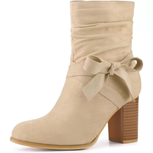 Allegra K Women's Slouchy Chunky Heel Ankle Boots