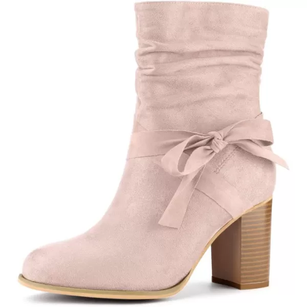 Allegra K Women's Slouchy Chunky Heel Ankle Boots