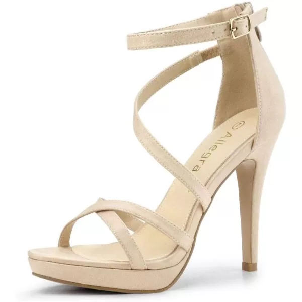 Allegra K Women's Strappy Platform Stiletto Heels Sandals