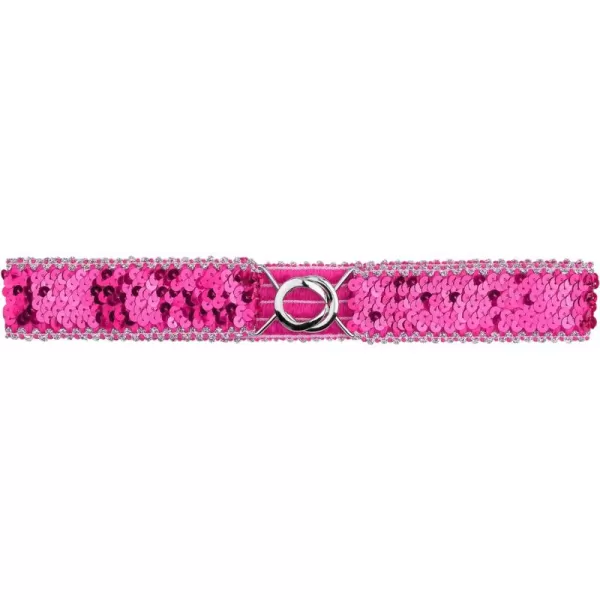 Allegra K Womens Stretchy Skinny Waist Belts Shinny Sequins Decor Elastic Belts for Dresses