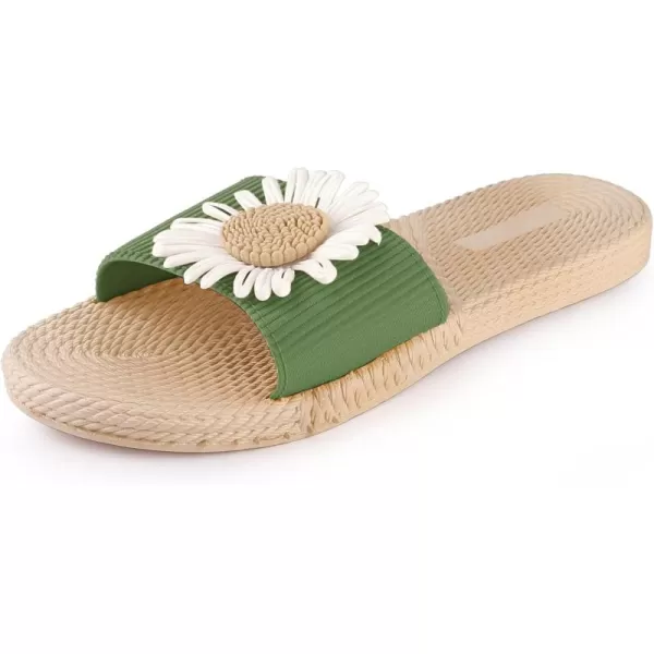 Allegra K Women's Sunflower Strappy Waterproof Beach Sandals Slip on Slides