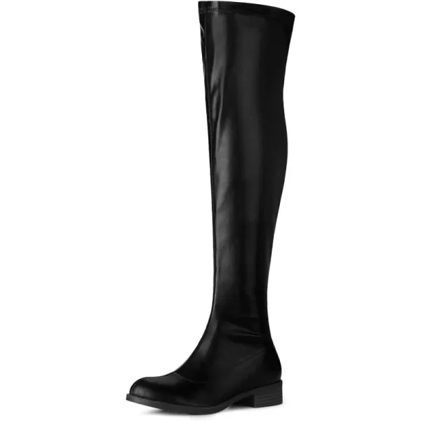 Allegra K Women's Thigh High Boots Low Block Heel Fashion Over the Knee High Boots