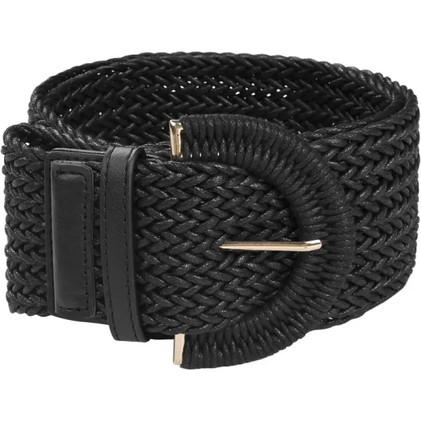 Allegra K Womens Wide Woven Waist Belts Braided Belts for Dress Chunky Buckle