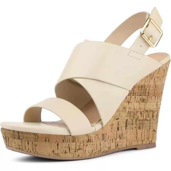 Allegra K Women's Wood Wedges Platform Wedge Sandals