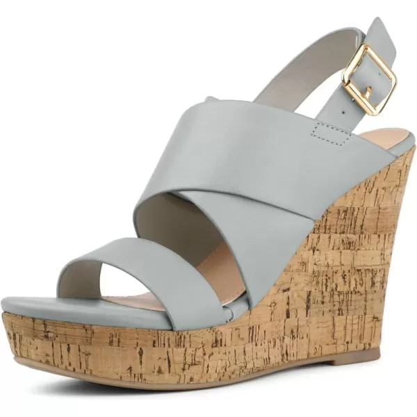 Allegra K Women's Wood Wedges Platform Wedge Sandals