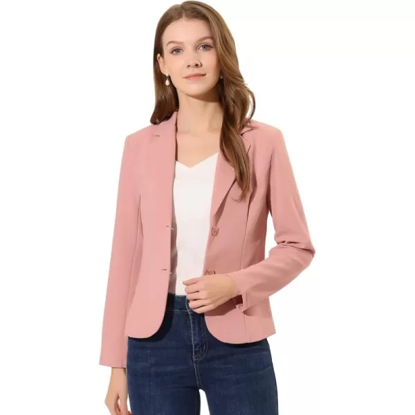 Allegra K Women's Work Office Lapel Collar Stretch Jacket Suit Blazer