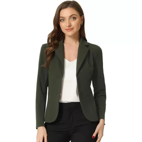 Allegra K Women's Work Office Lapel Collar Stretch Jacket Suit Blazer