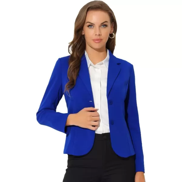 Allegra K Women's Work Office Lapel Collar Stretch Jacket Suit Blazer