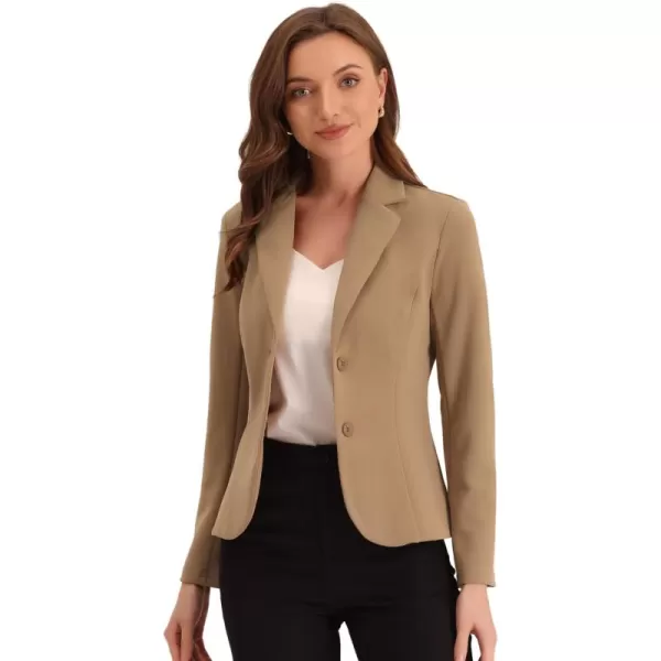 Allegra K Women's Work Office Lapel Collar Stretch Jacket Suit Blazer