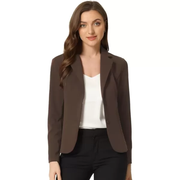 Allegra K Women's Work Office Lapel Collar Stretch Jacket Suit Blazer