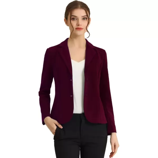 Allegra K Women's Work Office Lapel Collar Stretch Jacket Suit Blazer