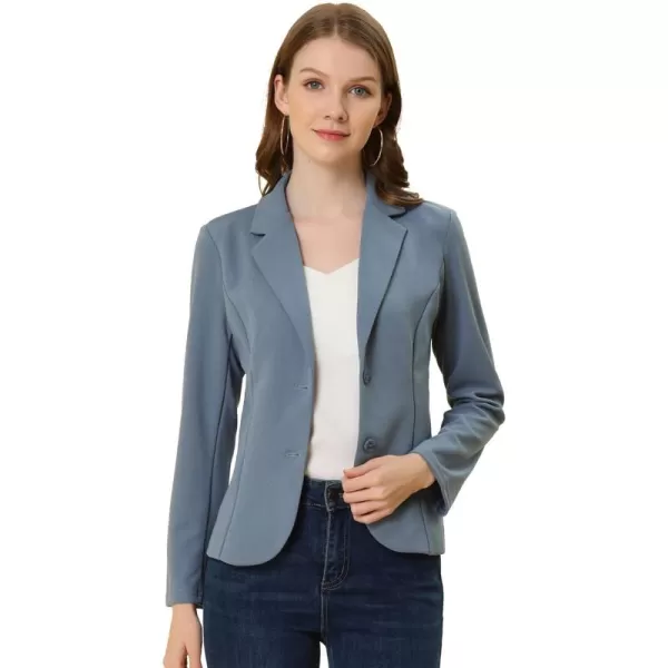 Allegra K Women's Work Office Lapel Collar Stretch Jacket Suit Blazer