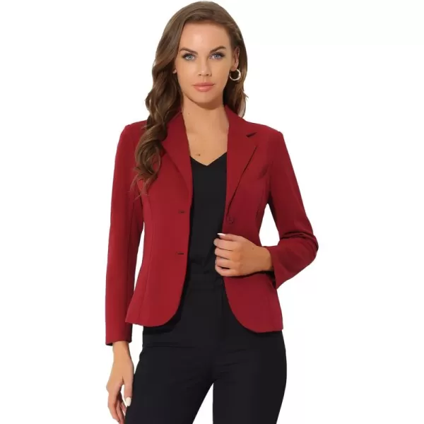 Allegra K Women's Work Office Lapel Collar Stretch Jacket Suit Blazer