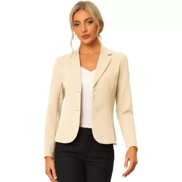 Allegra K Women's Work Office Lapel Collar Stretch Jacket Suit Blazer