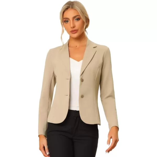 Allegra K Women's Work Office Lapel Collar Stretch Jacket Suit Blazer