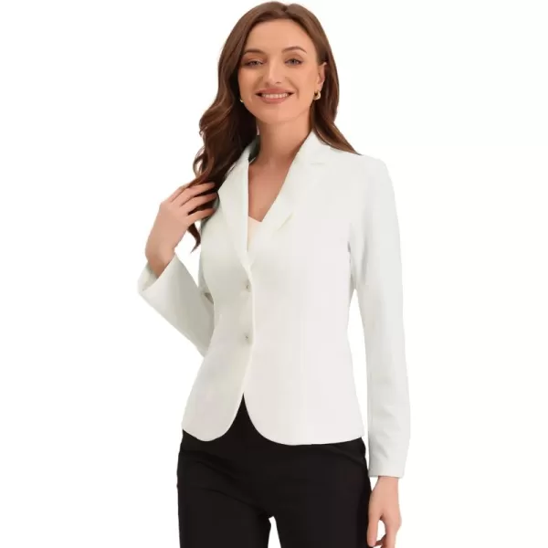 Allegra K Women's Work Office Lapel Collar Stretch Jacket Suit Blazer