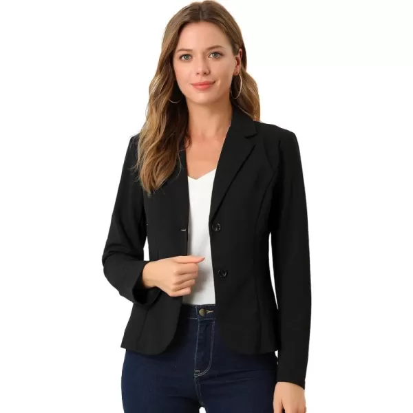 Allegra K Women's Work Office Lapel Collar Stretch Jacket Suit Blazer