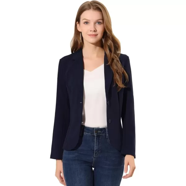 Allegra K Women's Work Office Lapel Collar Stretch Jacket Suit Blazer