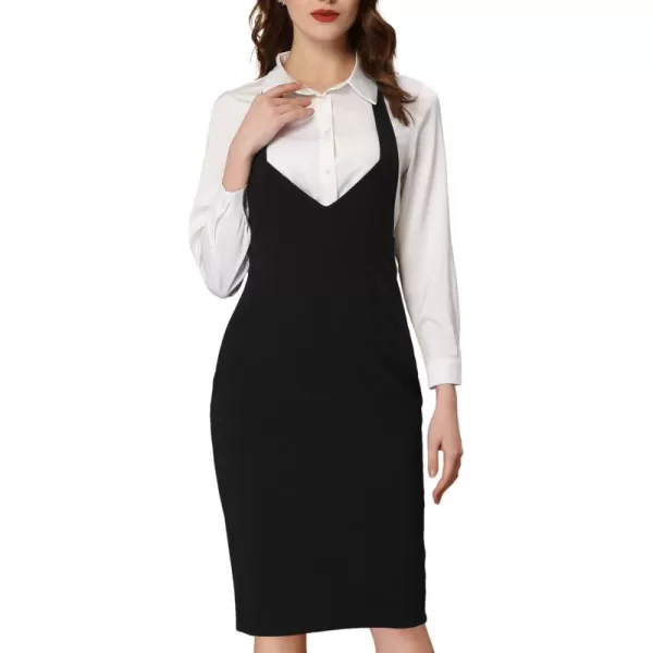 Allegra K Work Skirt for Women's Halter Neck Summer Slim Fit Fashion Suspender Skirts