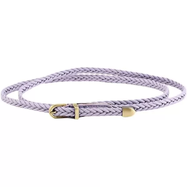 uxcell Women Skinny Braided Belt Woven - Pin Buckle Casual Waist Belt for Dresses