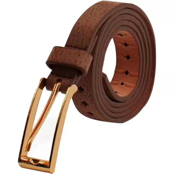 uxcell Womens Skinny Leather Belt Hollow Cross Design with Alloy Buckle