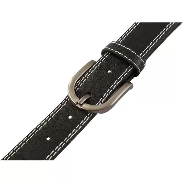 uxcell Unisex Single Prong Buckle Classic Casual Belt with Double Stitch Edge 1 1/8 Inches