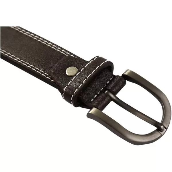 uxcell Unisex Single Prong Buckle Classic Casual Belt with Double Stitch Edge 1 1/8 Inches