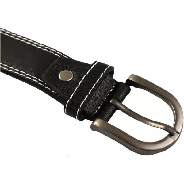 uxcell Unisex Single Prong Buckle Classic Casual Belt with Double Stitch Edge 1 1/8 Inches