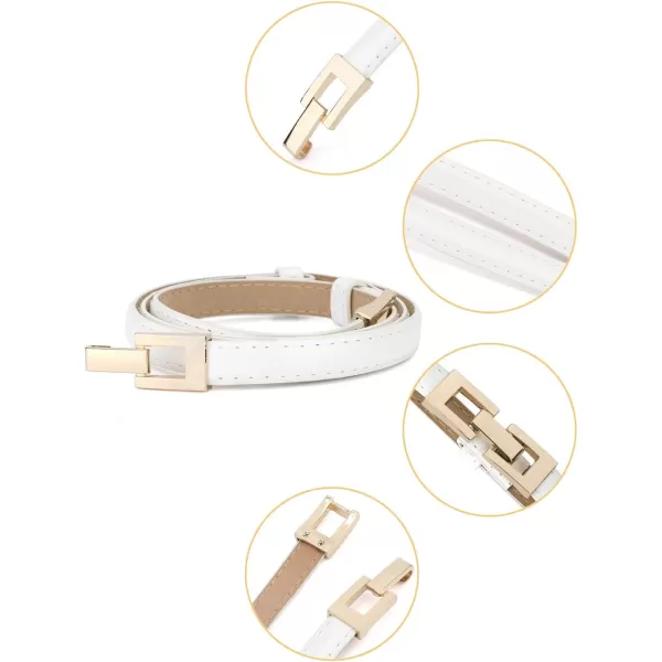 uxcell® Metal Buckle Adjustable Thin High Waist Belt for Women