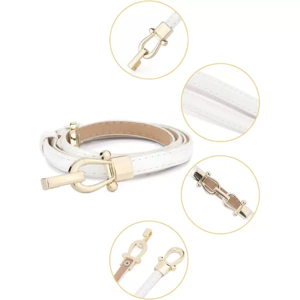 uxcell® Metal Buckle Adjustable Thin High Waist Belt for Women