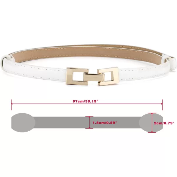 uxcell® Metal Buckle Adjustable Thin High Waist Belt for Women