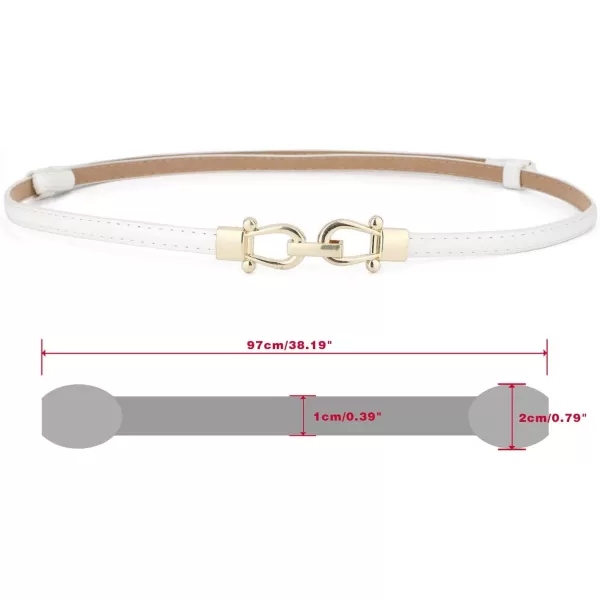 uxcell® Metal Buckle Adjustable Thin High Waist Belt for Women