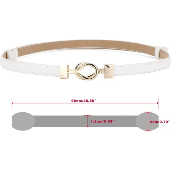 uxcell® Metal Buckle Adjustable Thin High Waist Belt for Women