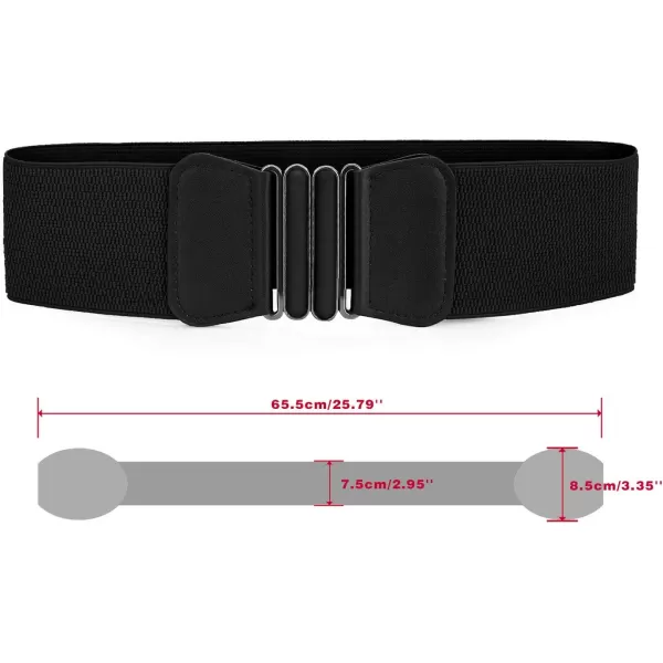 uxcell® Women Bowknot Shaped Interlocking Buckle Elastic Belt Waistband