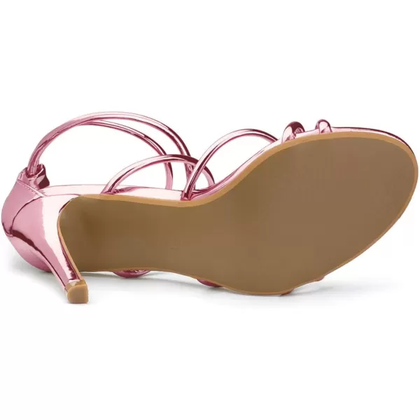 Allegra K Women's Open Toe Strappy Straps Stiletto Heel Sandals