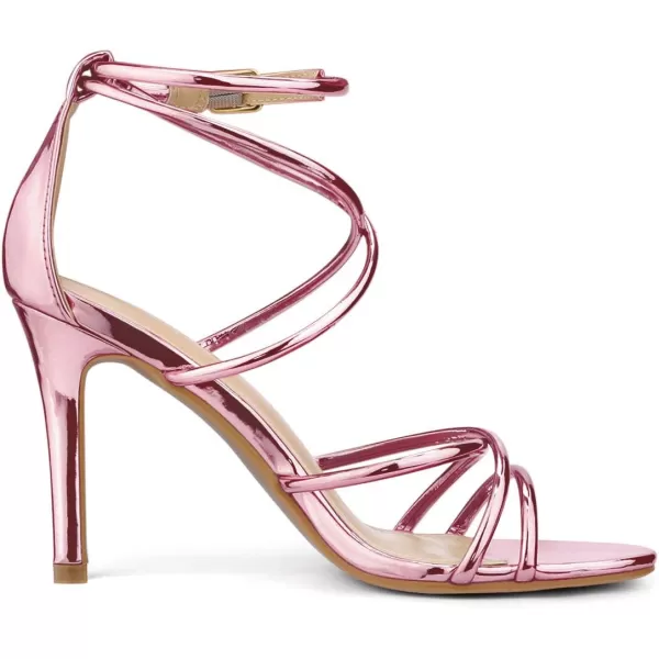 Allegra K Women's Open Toe Strappy Straps Stiletto Heel Sandals