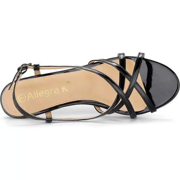 Allegra K Women's Slingback Strappy Kitten Heel Heels Sandals